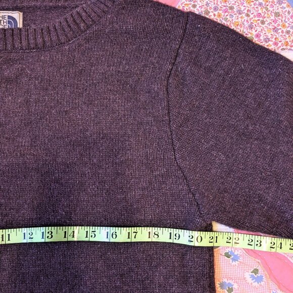 North Face Womens Burgundy Purple Wool Blend Sweater Large - Picture 6 of 12